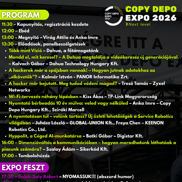 Copy Depo Expo 2026 Információk