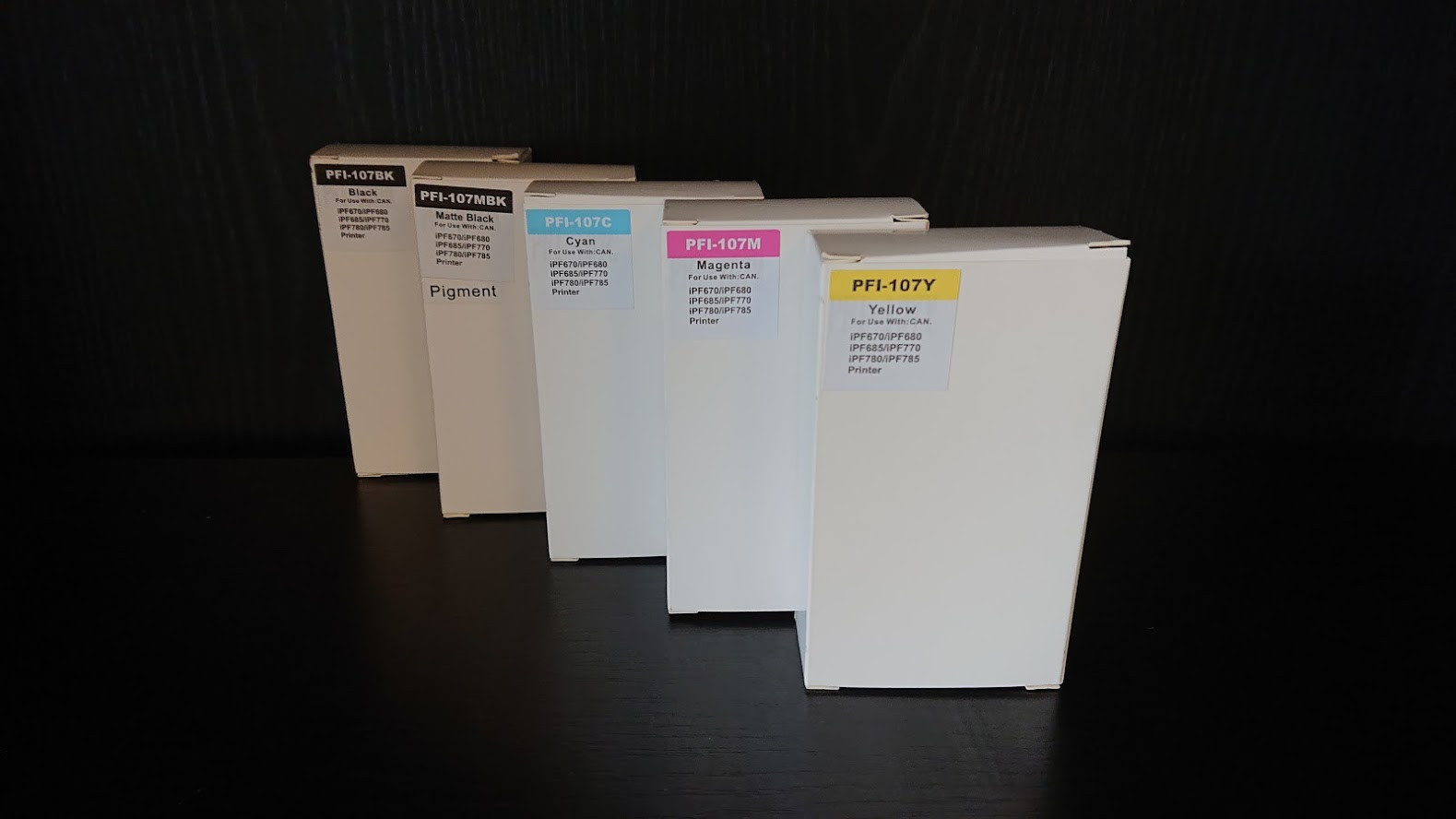 CANON PFI107 Yellow Cartridge (For Use) WHITE BOX