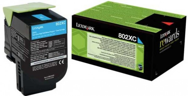 Lexmark CX510 Extra High Return Toner Cyan 4K (Eredeti) 80C2XC0