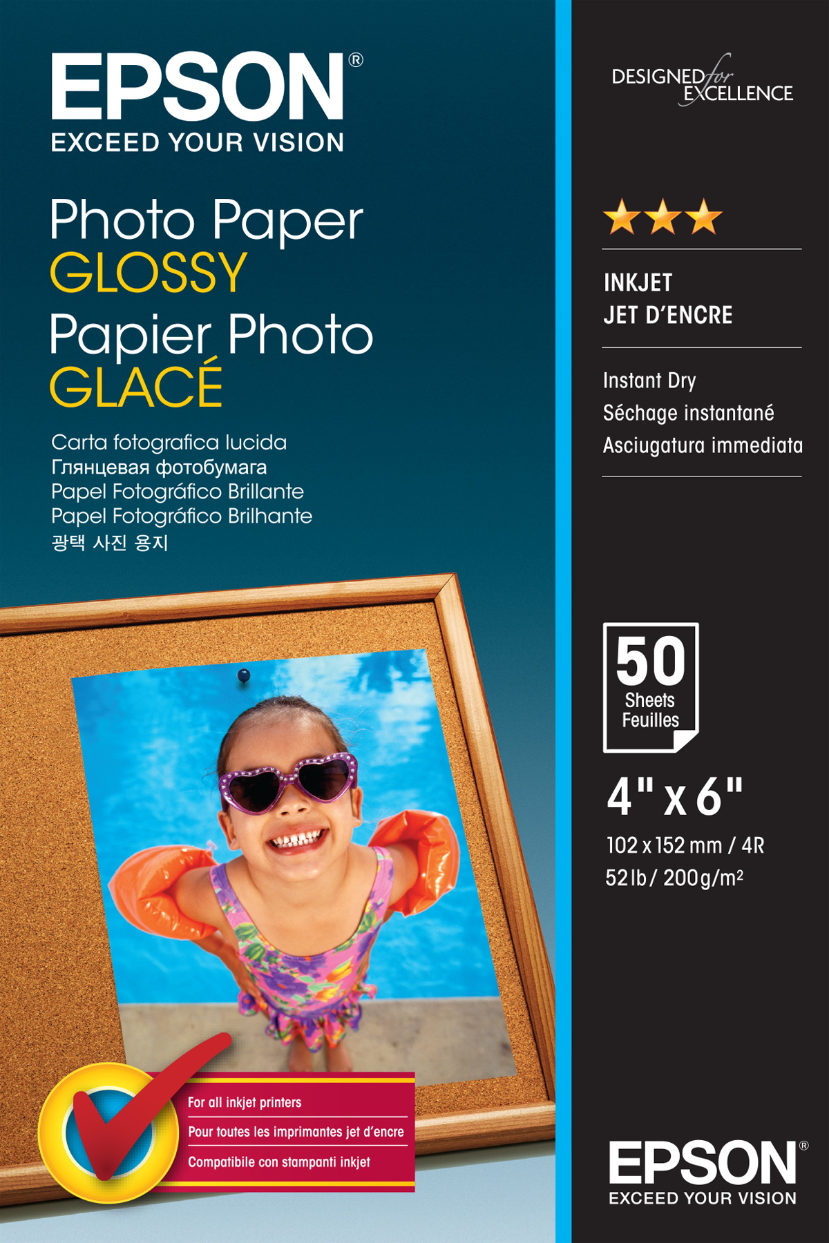 Epson 10x15 Fényes Fotópapír 50Lap 200g (Eredeti)