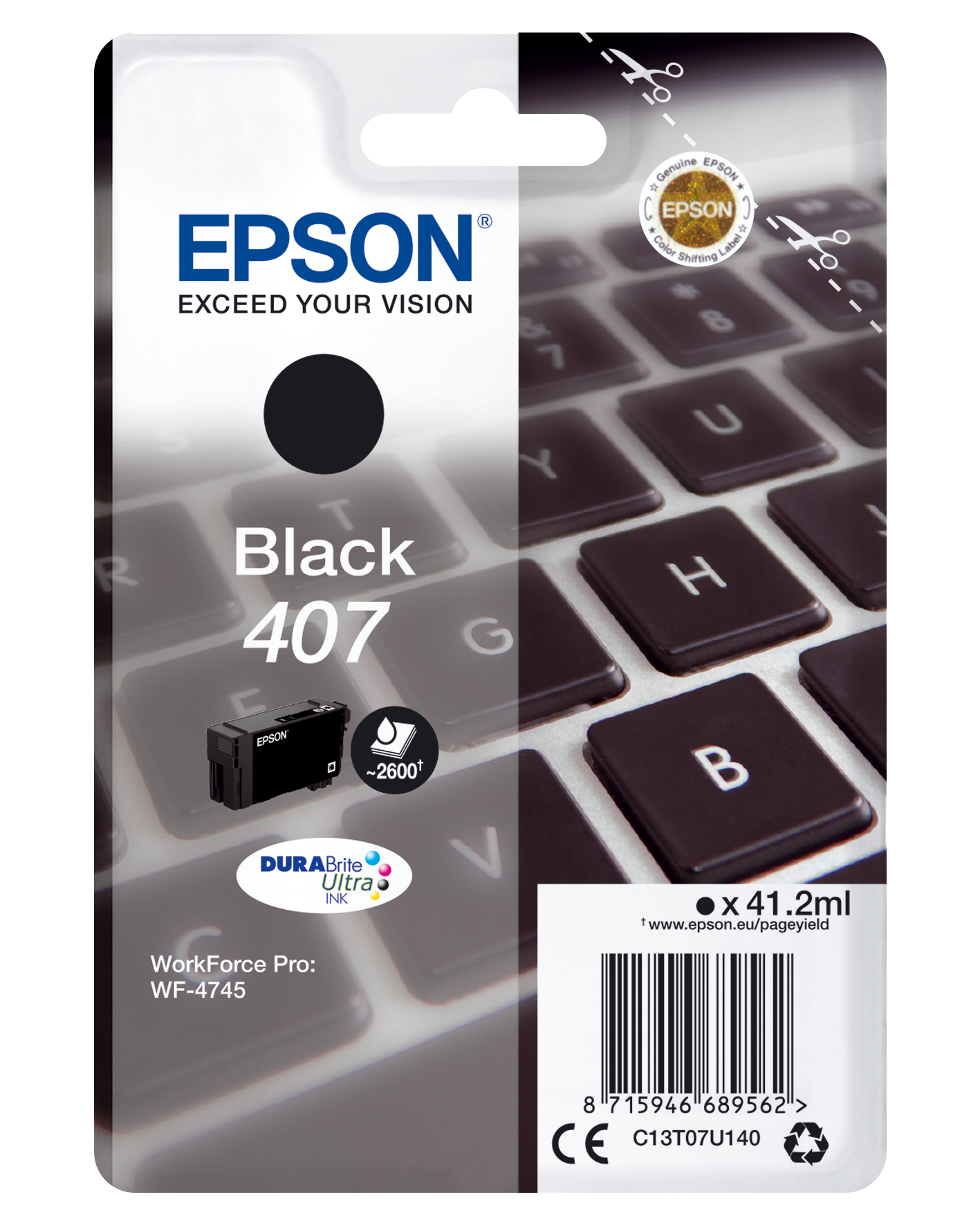 Epson T07U1 Patron Black 41,2 ml /o/
