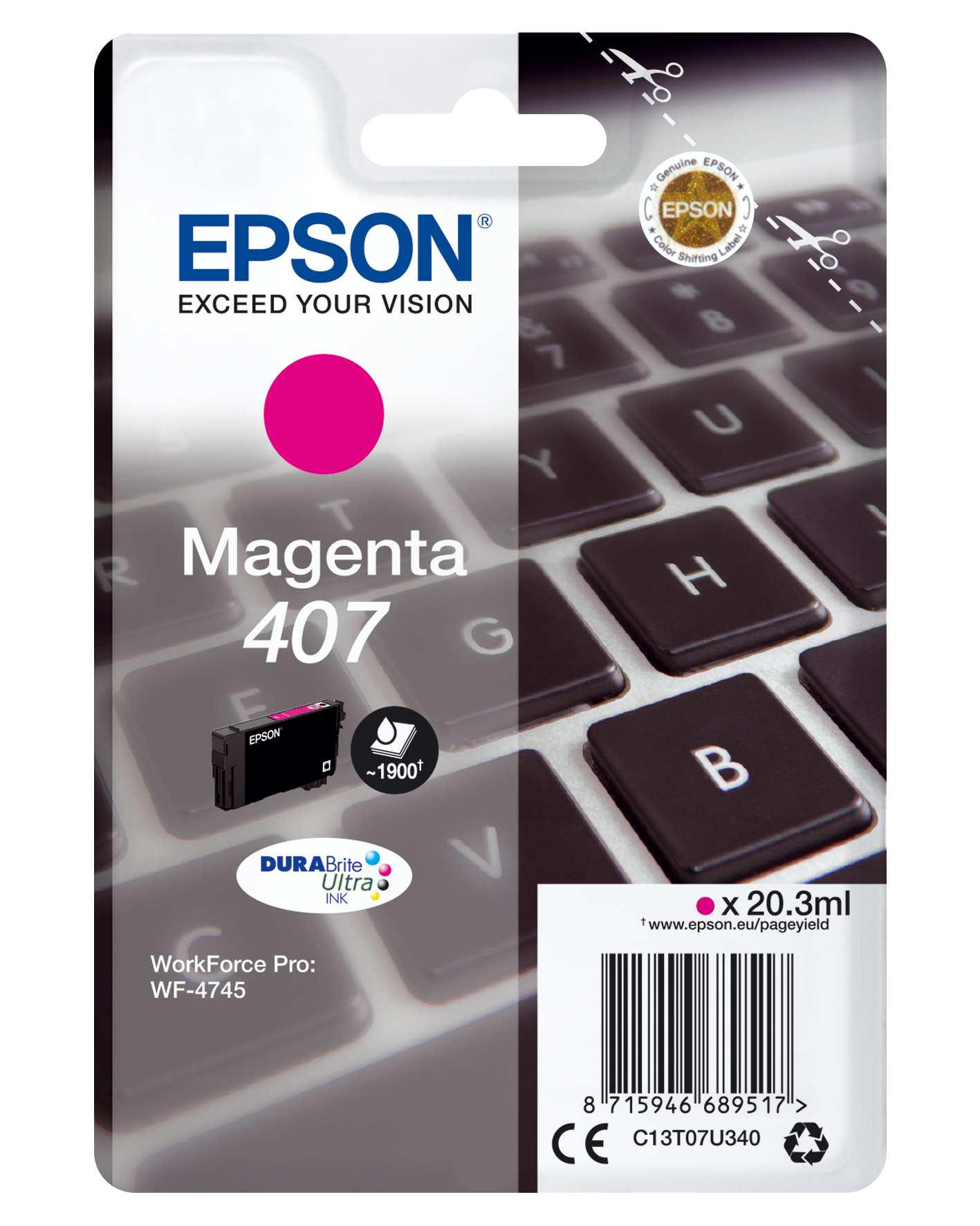 Epson T07U3 Patron Magenta 20,3ml /o/