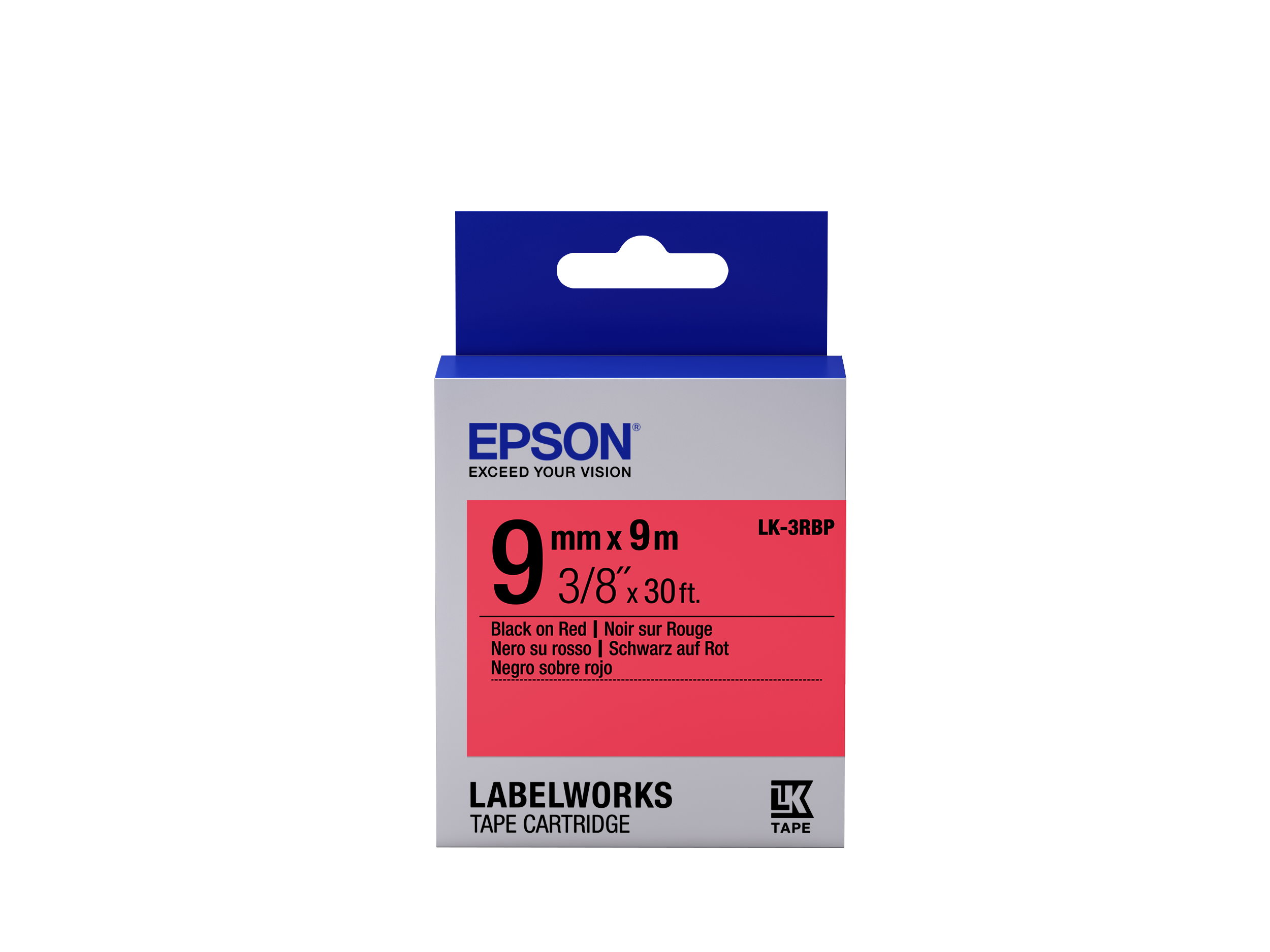 Epson LK-3RBP Black/Red 9mm szalag (9m)
