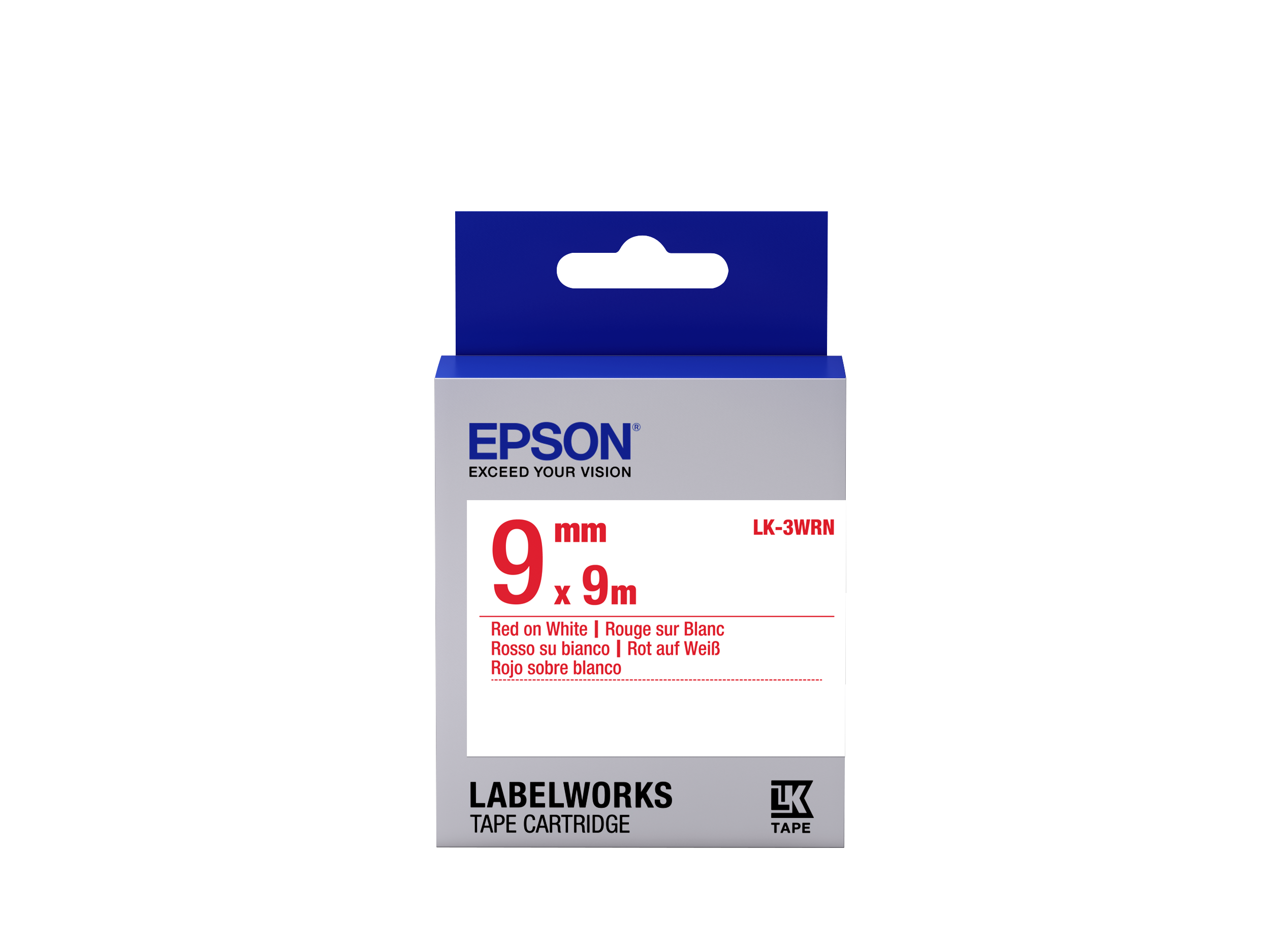 Epson LK-3WRN Red/White 9mm szalag (9m)