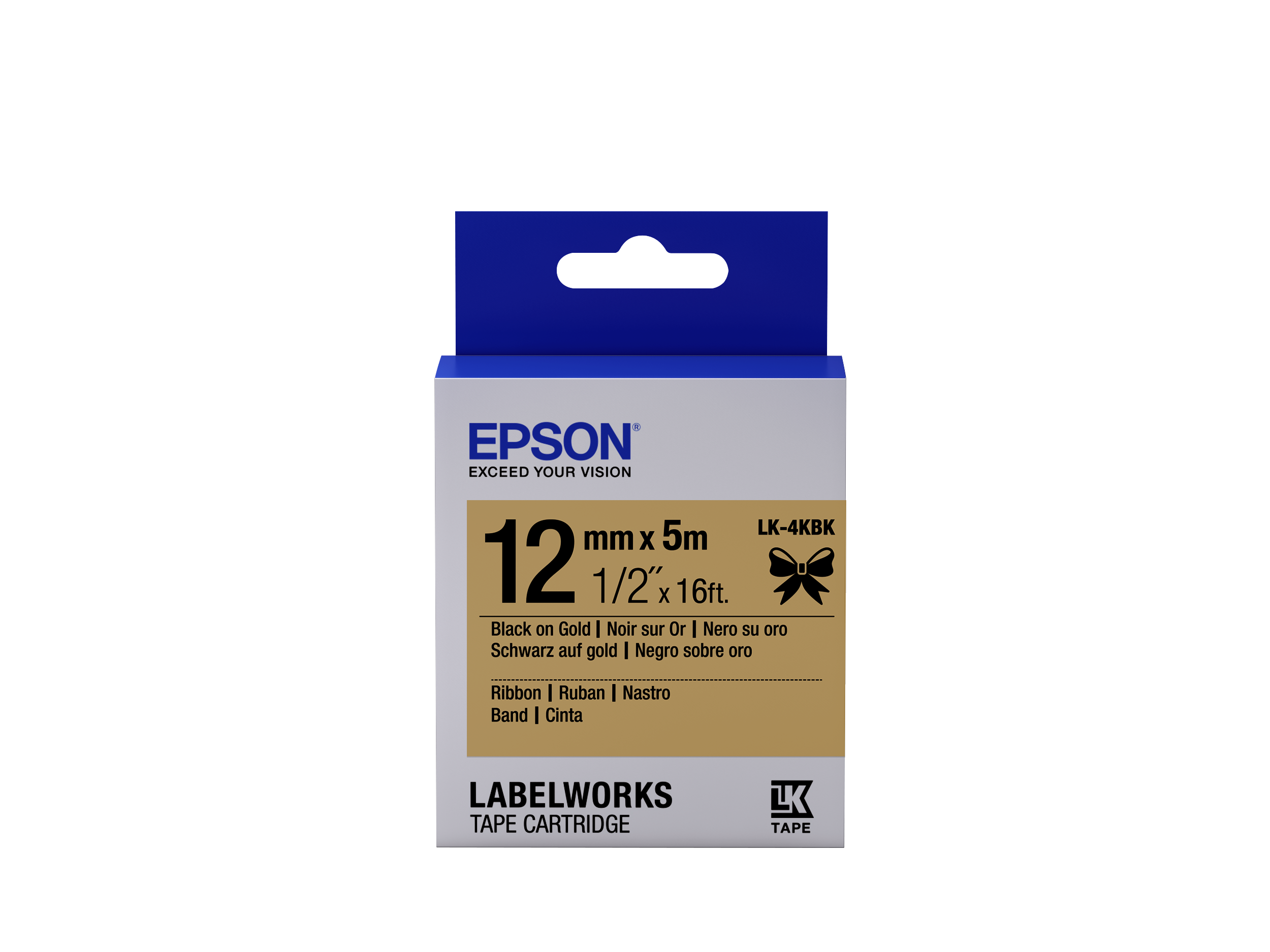 Epson LK-4KBlack Black/Gold 12mm szalag (5m)