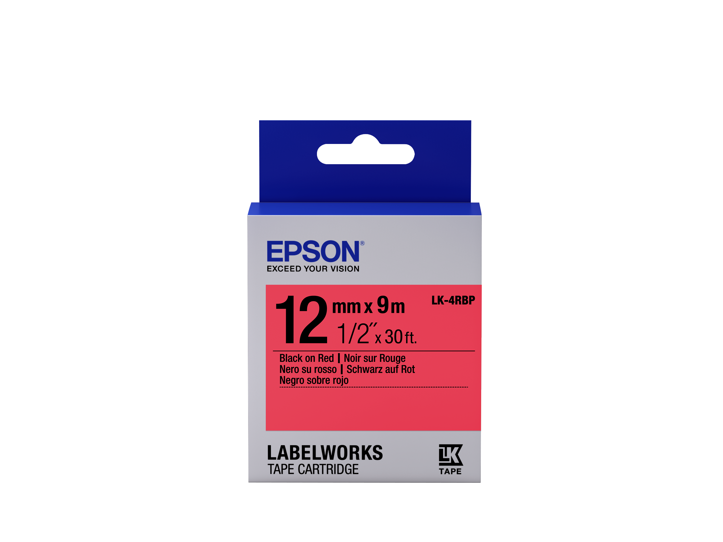 Epson LK-4RBP Black/Red 12mm szalag (9m)