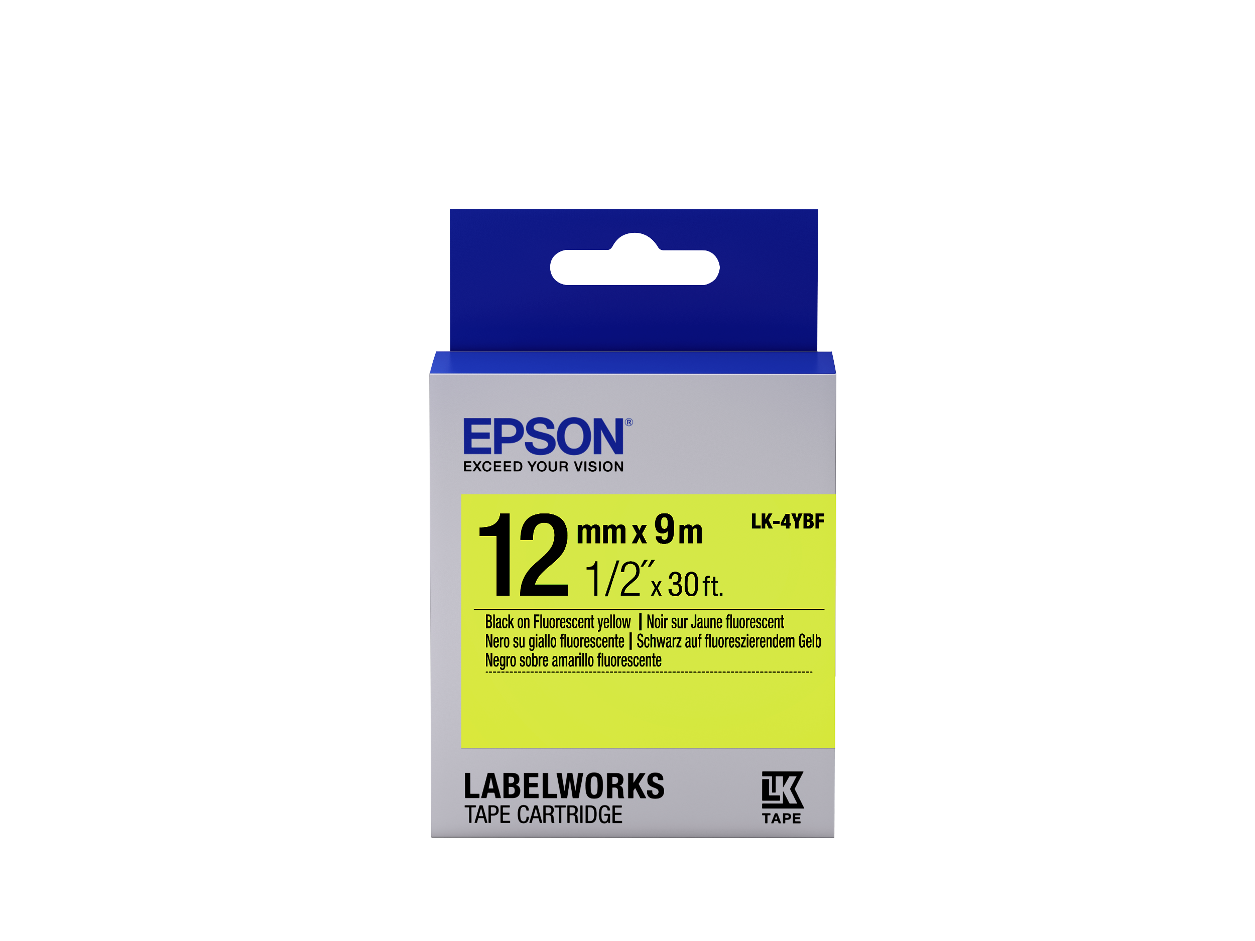 Epson LK-4YBF Black/Yellow 12mm szalag (9m)