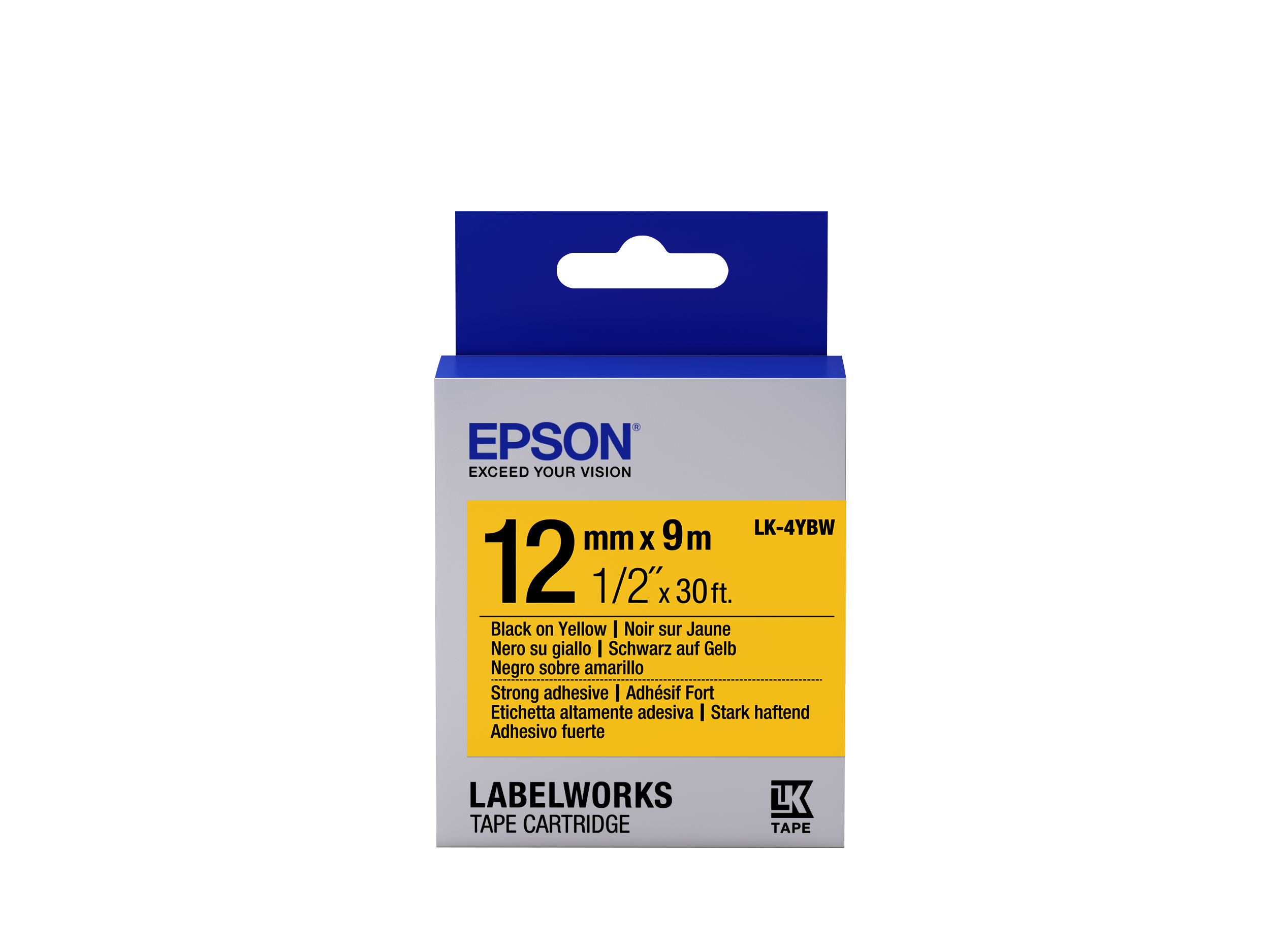 Epson LK-4YBW Black/Yellow 12mm szalag (9m)