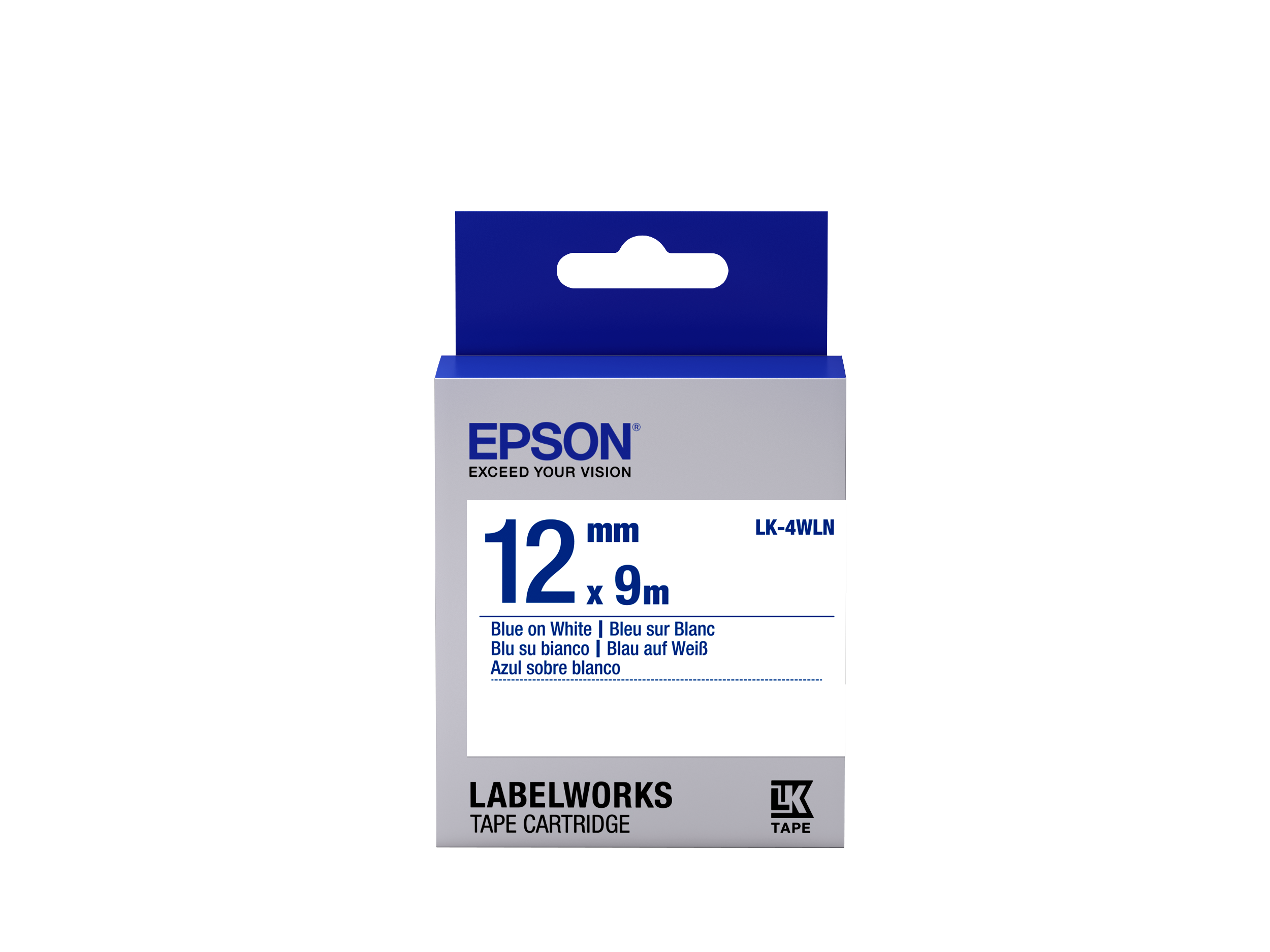 Epson LK-4WLN Blue/White 12mm szalag(9m)