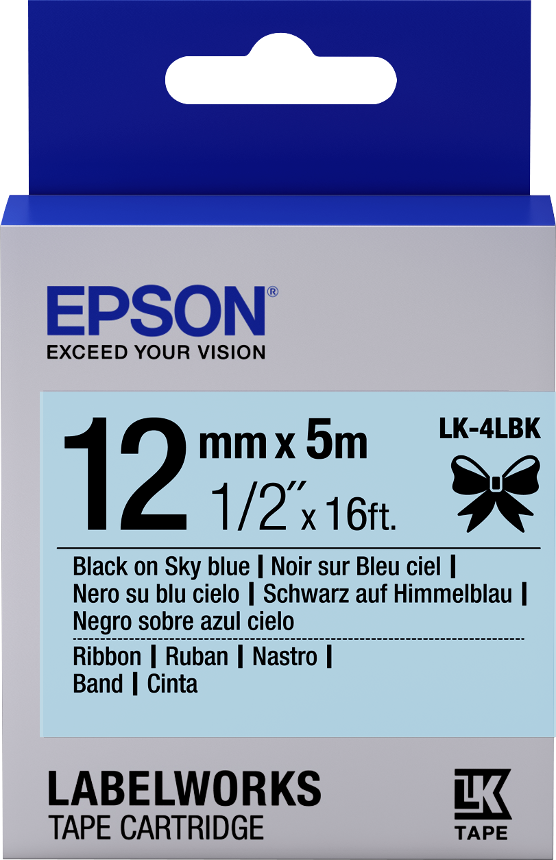 Epson LK-4LBlack Black/Sky Blue 12mm szalag(5m)