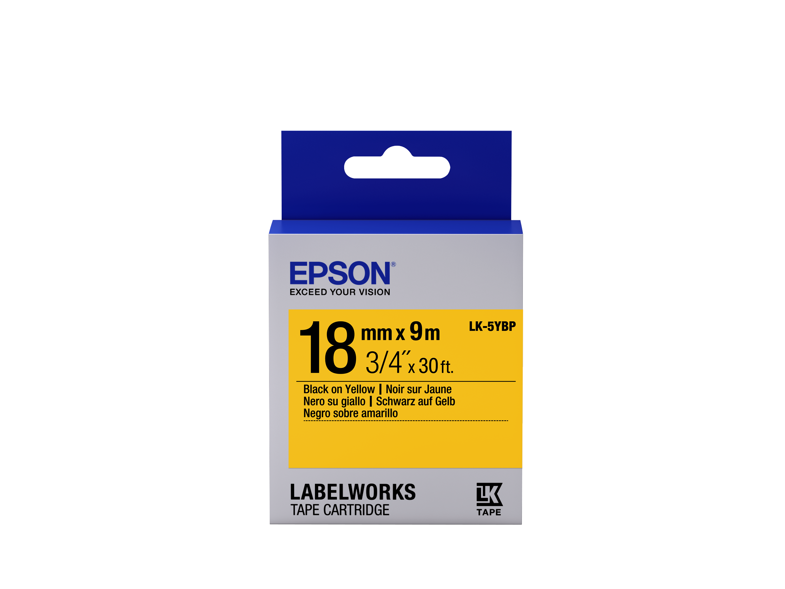 Epson LK-5YBP Black/Yellow 18mm szalag (9m)