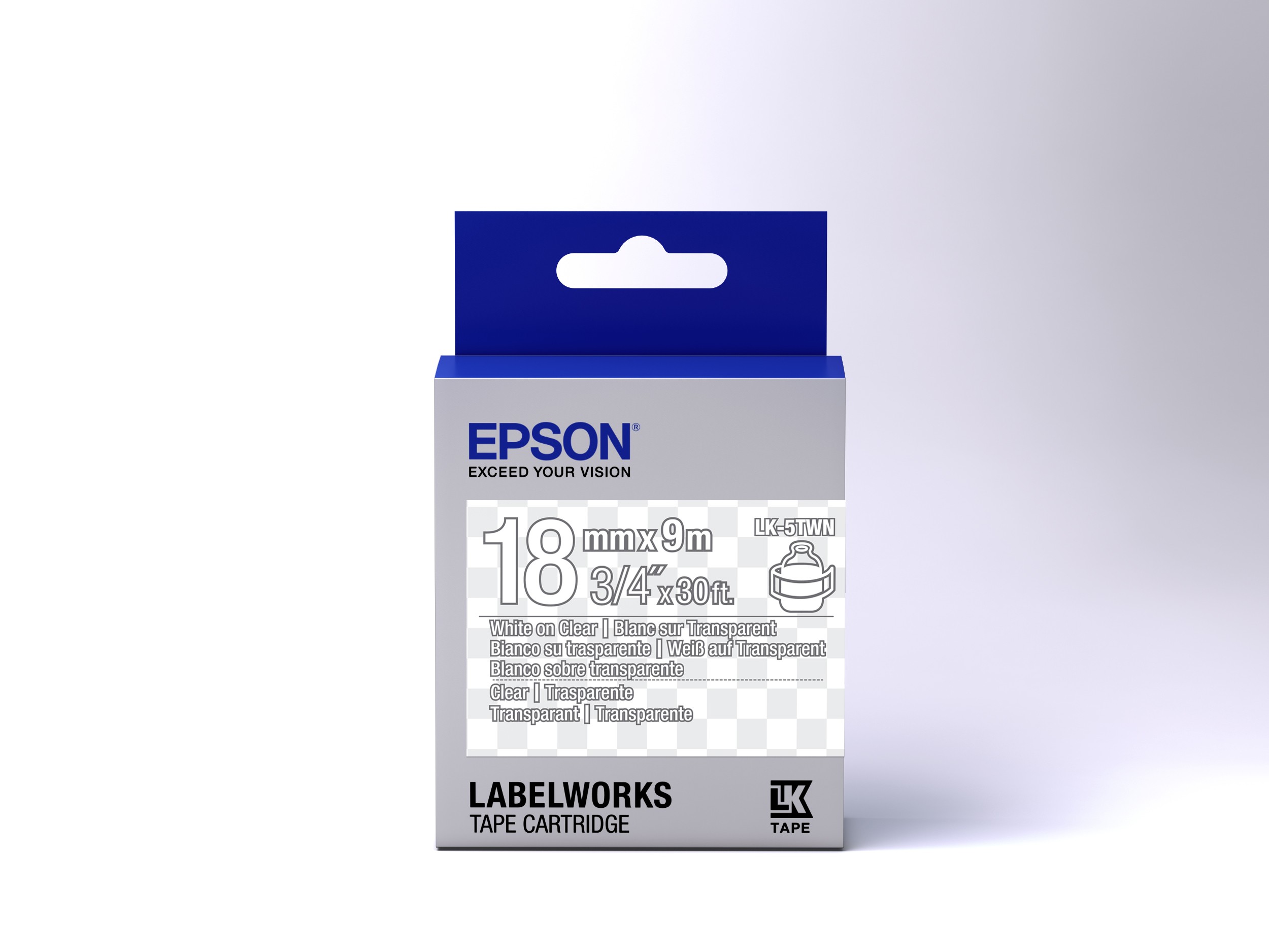 Epson LK-5TWN White/Transparent 18mm szalag(9m)