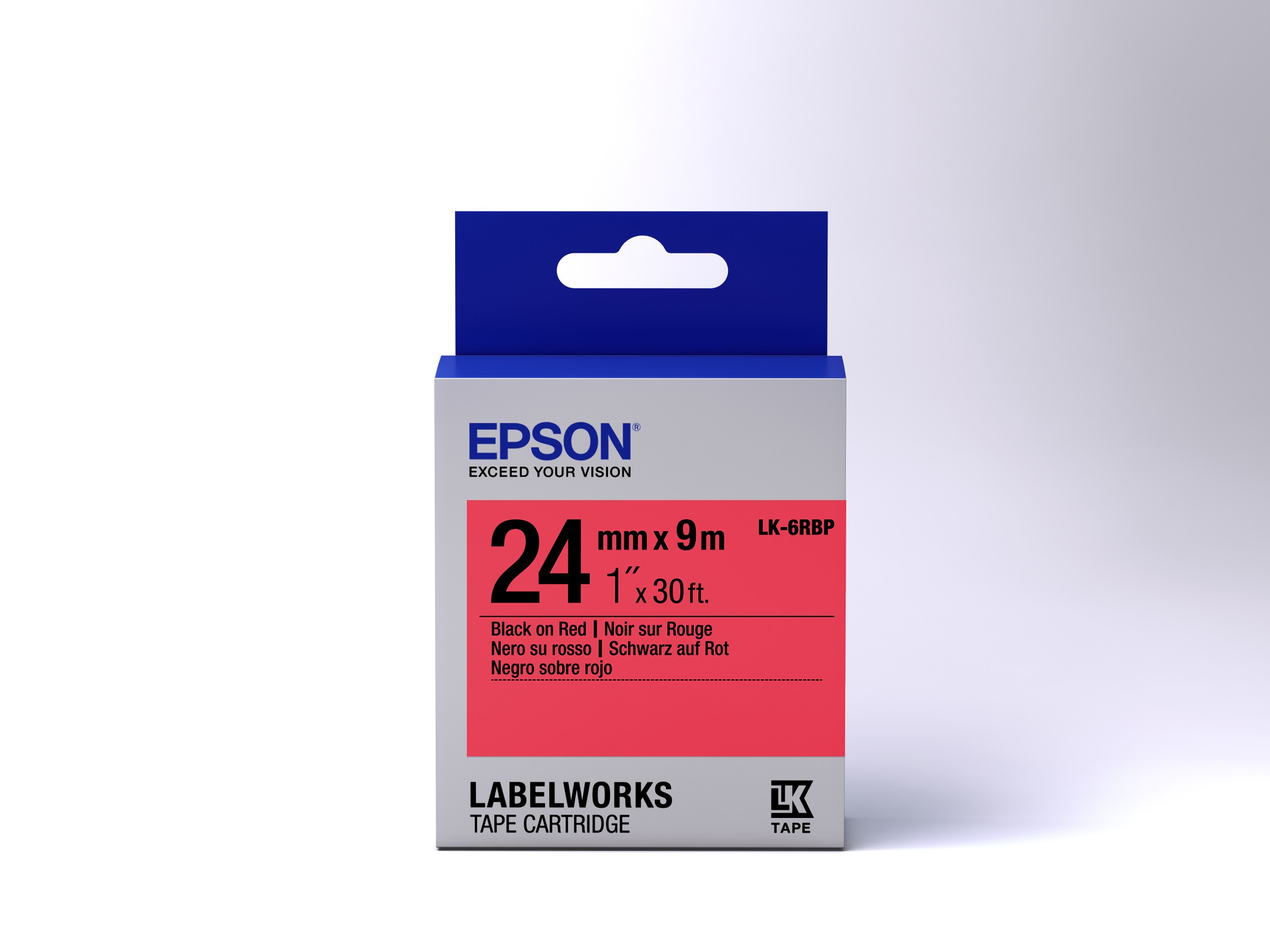 Epson LK-6RBP Black/Red 24mm szalag (9m)