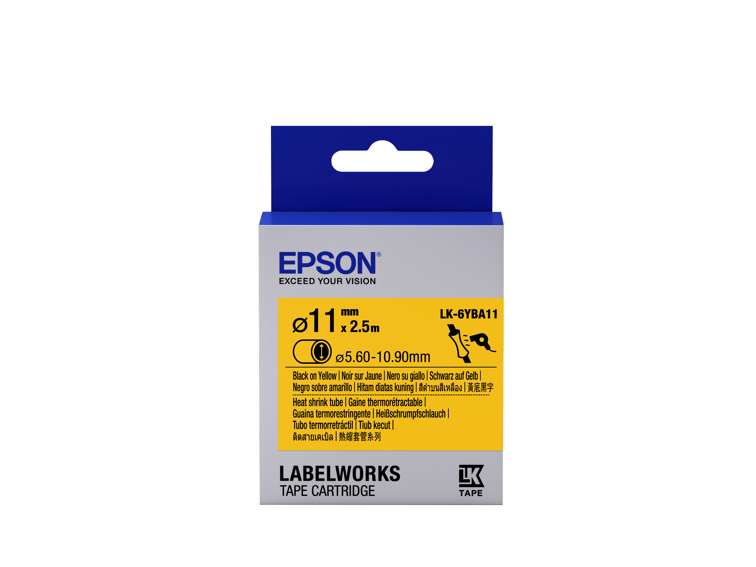 Epson LK-6YBA11 Black/Yellow D11mm szalag (2.5m)