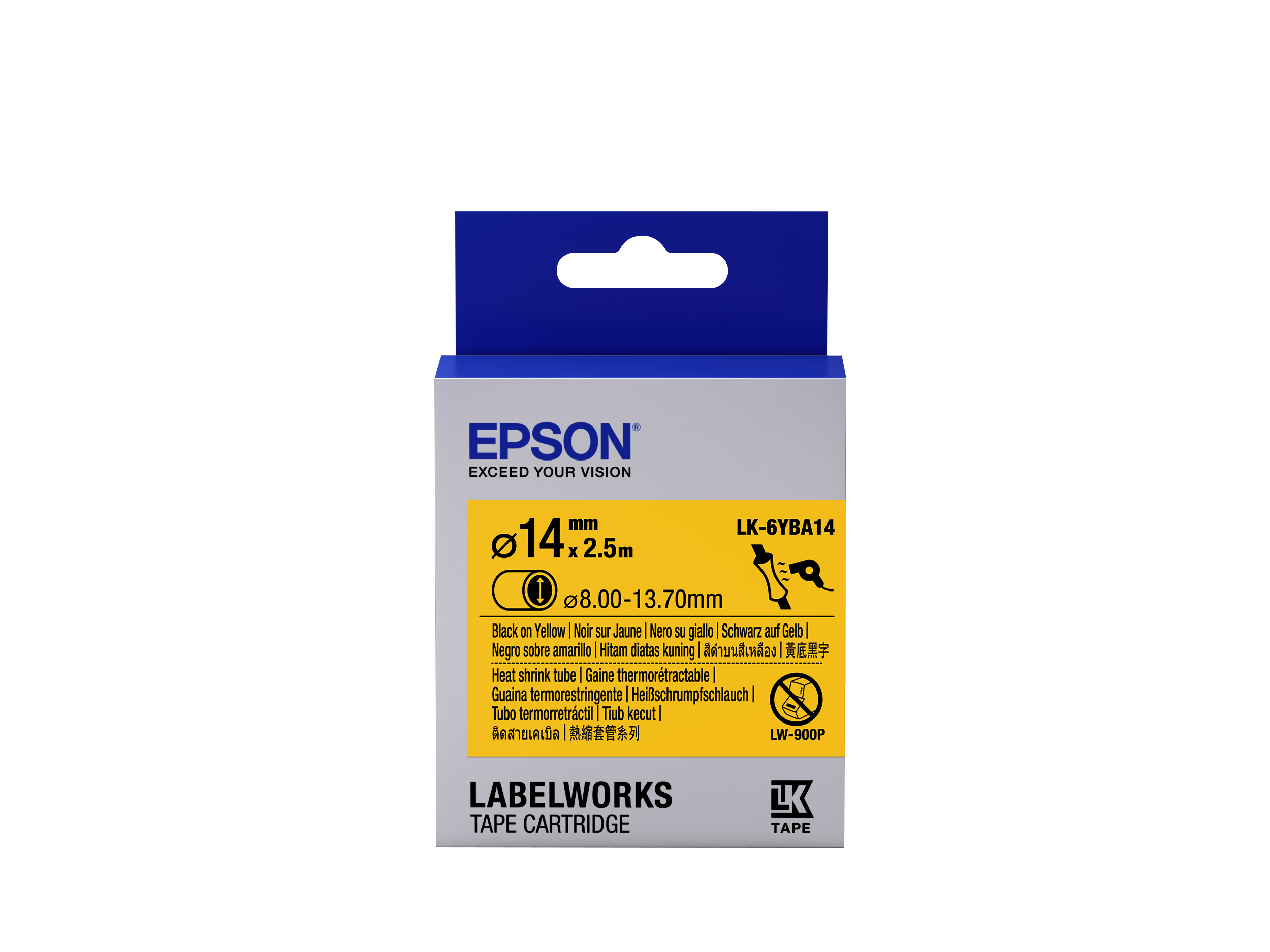 Epson LK-6YBA14 Black/Yellow D14mm szalag (2.5m)