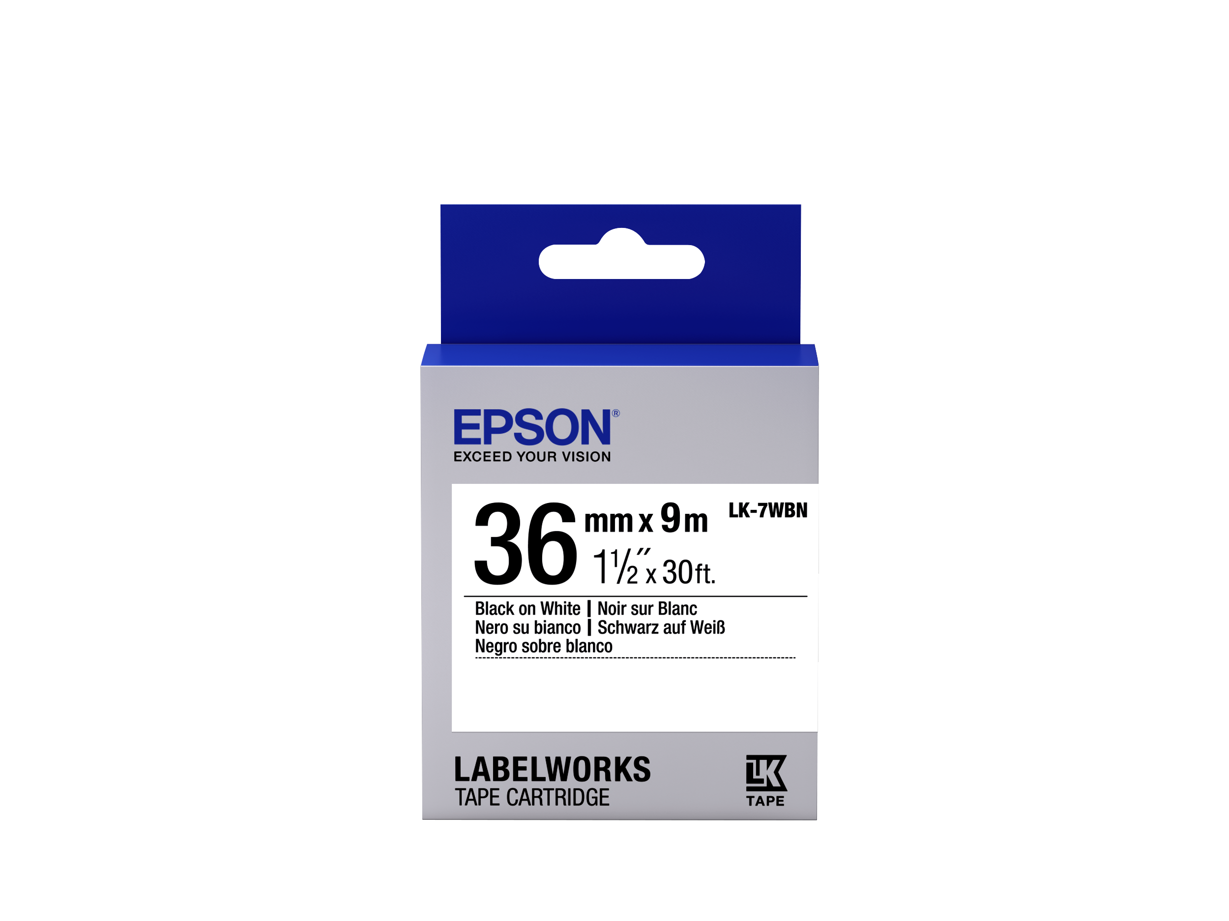 Epson LK-7WBN Black/White 36mm szalag (9m)