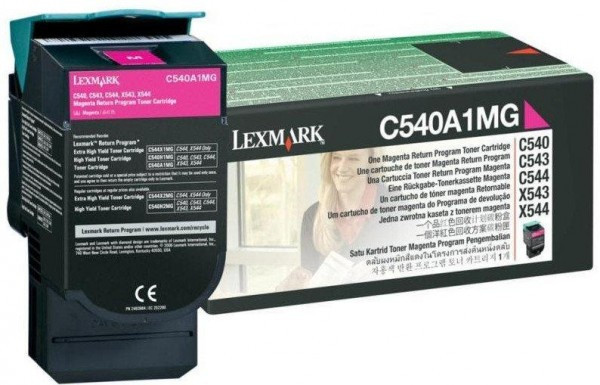 Lexmark C54x/X54x Return Toner Magenta 1K (Eredeti) C540A1MG