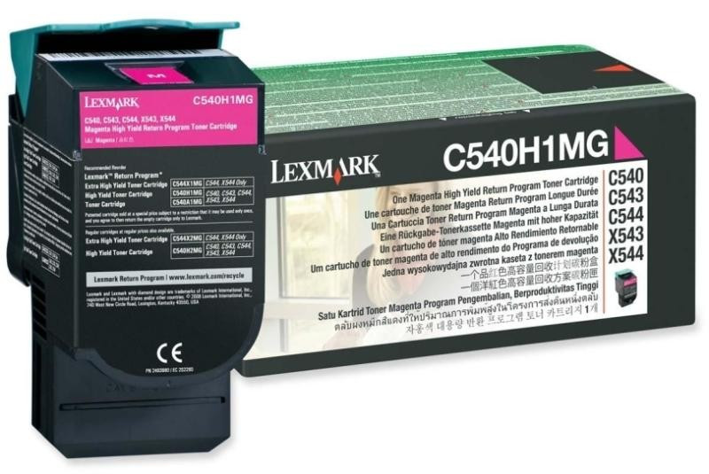 Lexmark C54x/X54x High Return Toner Magenta 2K (Eredeti) C540H1MG
