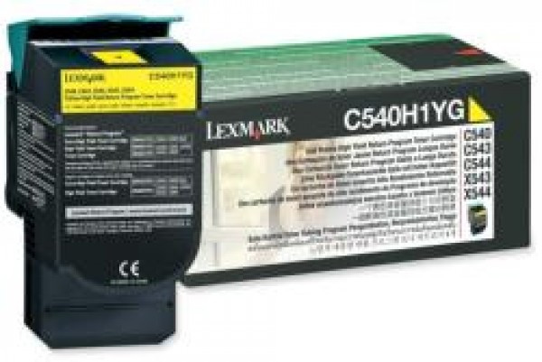 Lexmark C54x/X54x High Return Toner Yellow 2K (Eredeti) C540H1YG