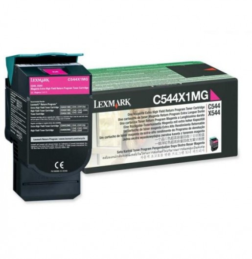 Lexmark C544/X544 Extra High Return Toner Magenta 4K (Eredeti) C544X1MG