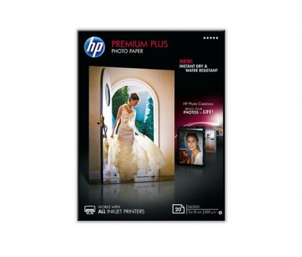 HP 13x18 Premium Plus Fényes Fotópapír 20lap 300g (Eredeti)