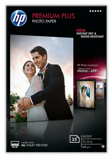 HP 10x15 Premium Plus Fényes Fotópapír 25lap 300g (Eredeti)