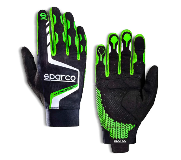 Sparco Hypergrip+ zöld kesztyű (Méret: 9(S))