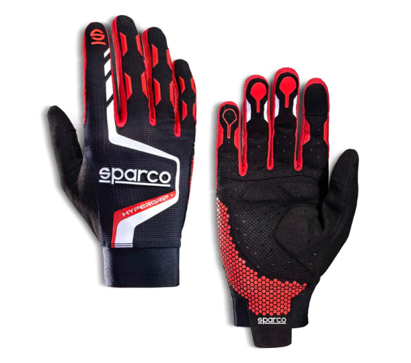 Sparco Hypergrip+ piros kesztyű (Méret: 10(M))