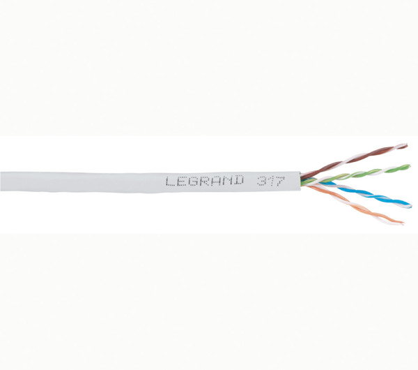 Legrand 032751 Cat.5e U/UTP árnyékolatlan PVC AWG24 Eca szürke 305m kartondoboz réz fali kábel