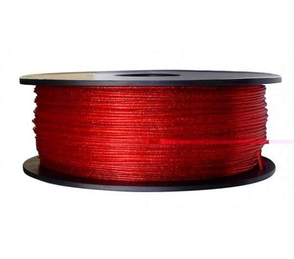 3D FILAMENT CM 1,75 mm PLA csillogó átlatszó piros 1000g 1kg