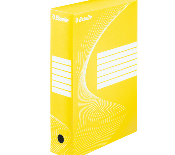 Esselte BOXYCOLOR színes archiváló doboz, 80mm, VIVIDA sárga