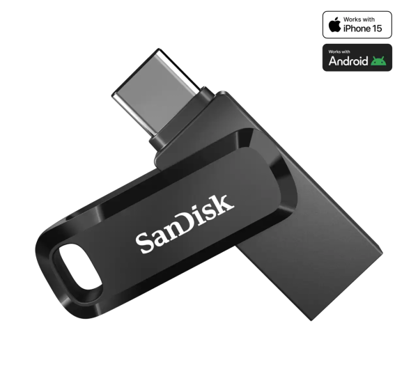 SanDisk Dual Drive pendrive, 128GB, fekete (SDDDC3-128G-G46)