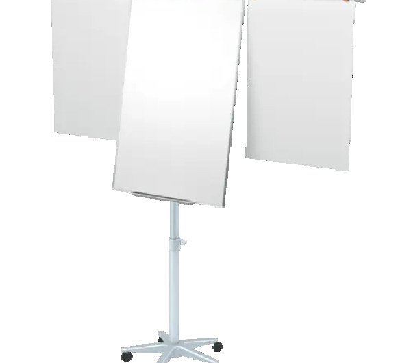 Nobo Impression Pro acél mobil fehértábla és flipchart állvány kihajtható karokkal, fehér