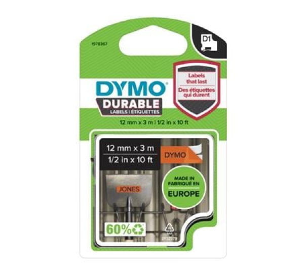 DYMO D1 f.szalag 12mm x 3m narancssárga-fekete /o/