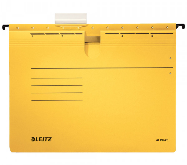 Leitz ALPHA lefűzős függőmappa, sárga 25db/csomag