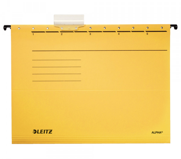 Leitz ALPHA STANDARD függőmappa 25db/csomag, sárga