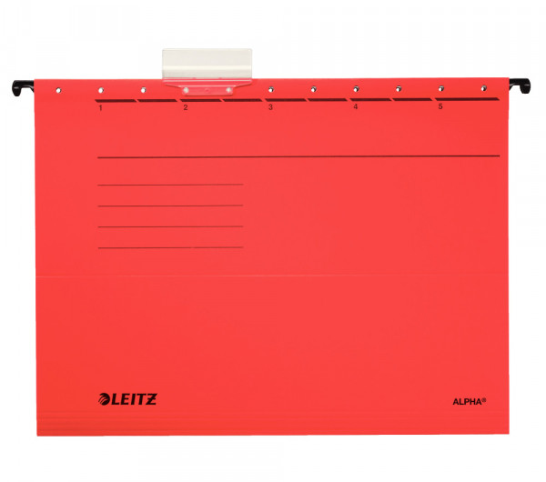 Leitz ALPHA STANDARD függőmappa 25db/csomag, piros