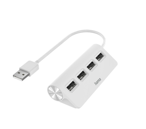 Hama USB 2.0 HUB 4 porttal, fehér (200120)
