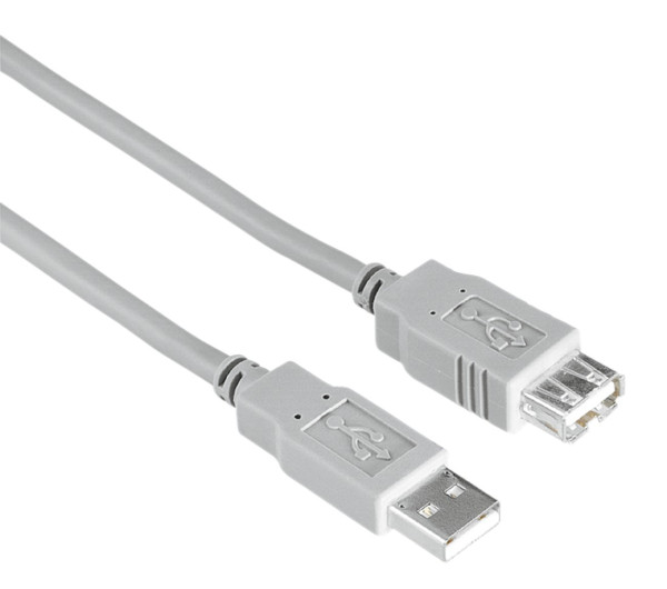 Hama FIC ECO USB kábel A-A, 1,5 m, szürke (200905)