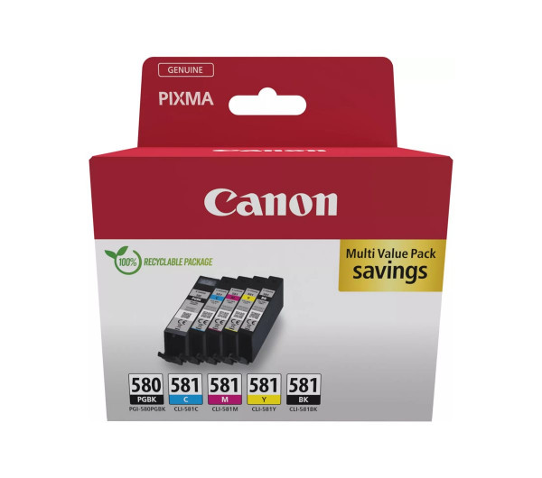 Canon PGI-580 + CLI-581 Tintapatron Multipack 1x11,2 ml + 4x5,6 ml