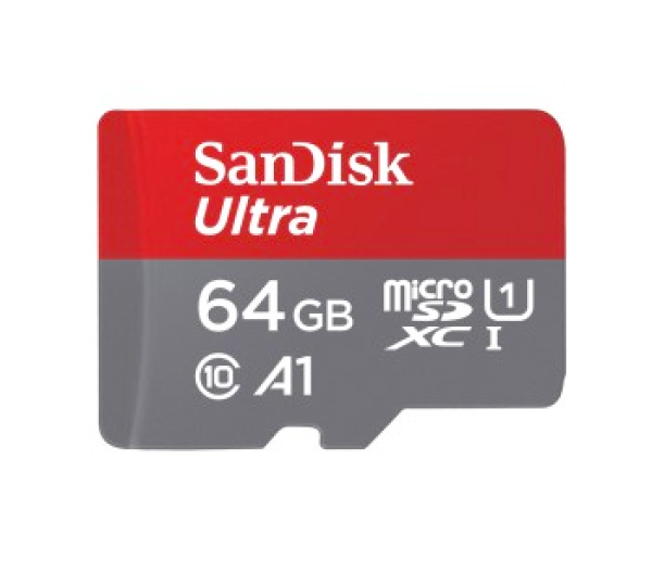SanDisk Ultra microSD memóriakártya, 64GB, 140 MB/s (SDSQUAB-064G-GN6MA)