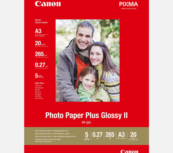 Canon PP-201 fényes fotópapír (A/3, 20 lap, 260g) 