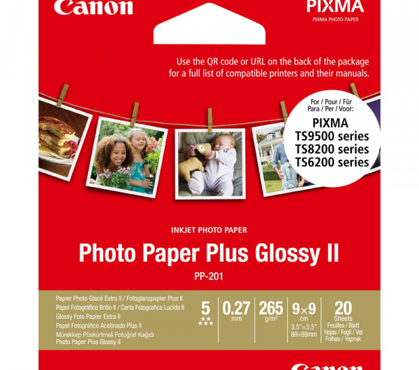 Canon PP-201 fényes fotópapír (9x9cm, 20 lap, 265g)