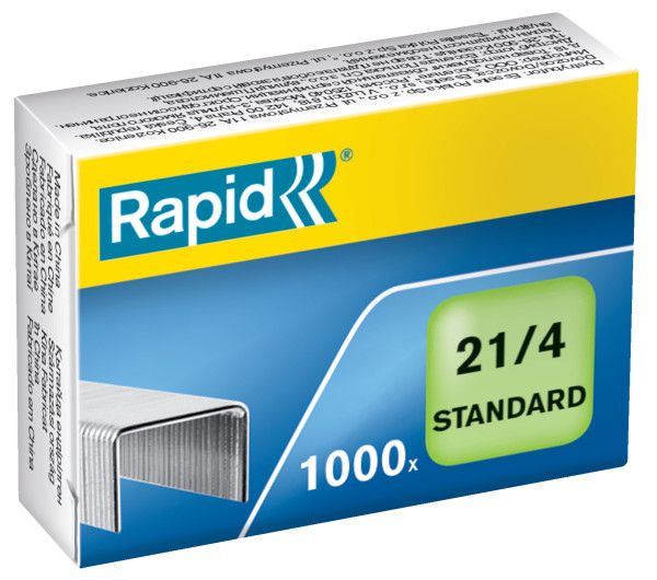 Rapid 21/4 STANDARD tűzőkapocs, horganyzott, 1000db/doboz