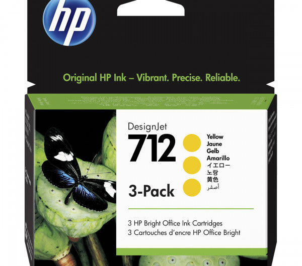 HP 3ED79A Patron 3Pack Yellow 29ml No.712 (Eredeti)