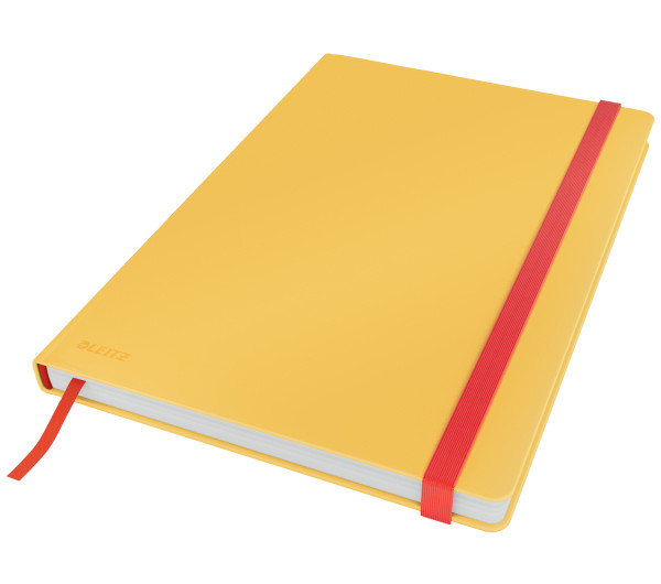 Leitz COSY Soft touch jegyzetfüzet (B5), meleg sárga, kockás 