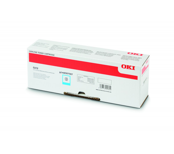 Oki C612 Toner Cián 6000 oldalra