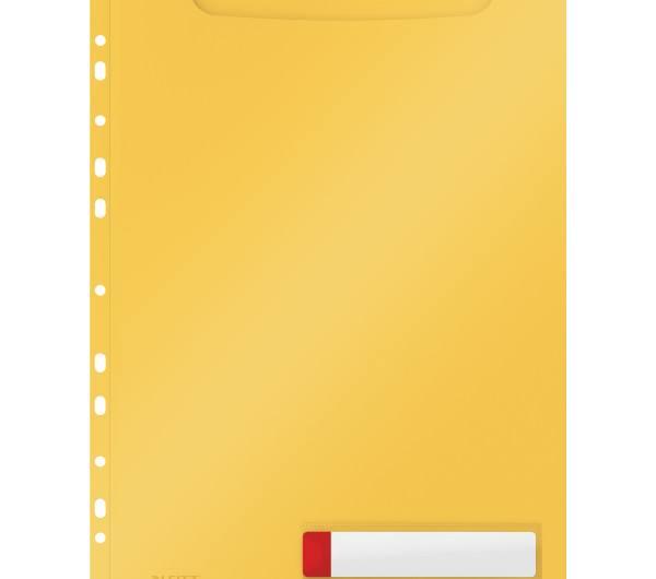 Leitz COSY Privacy jumbo genotherm - lefűzhető tasak, A4, PP, meleg sárga (3db)