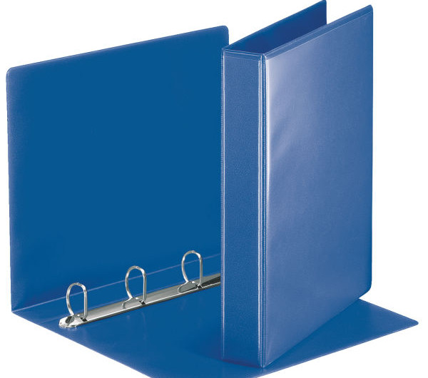 Esselte Panorámás gyűrűskönyv, A4, 4 gyűrű, 50mm, kék