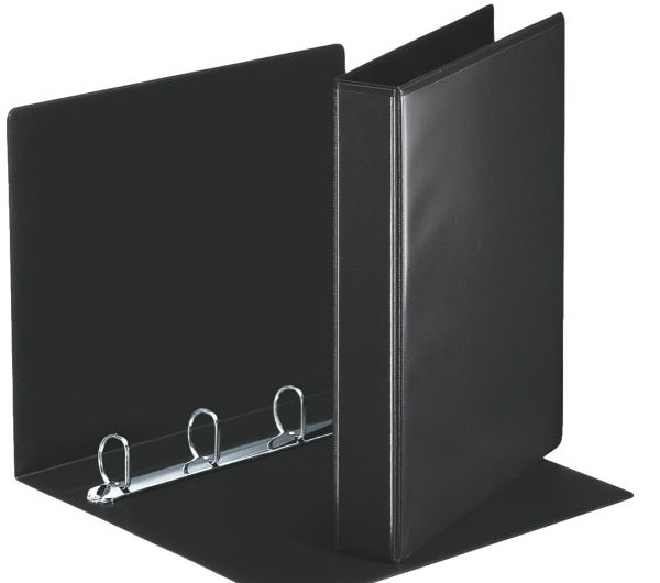 Esselte Panorámás gyűrűskönyv, A4, 4 gyűrű, 50mm, fekete